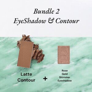 Eyeshadow & Controur Combo Bundle - Latte Contour + Rose Gold Eyeshadow
